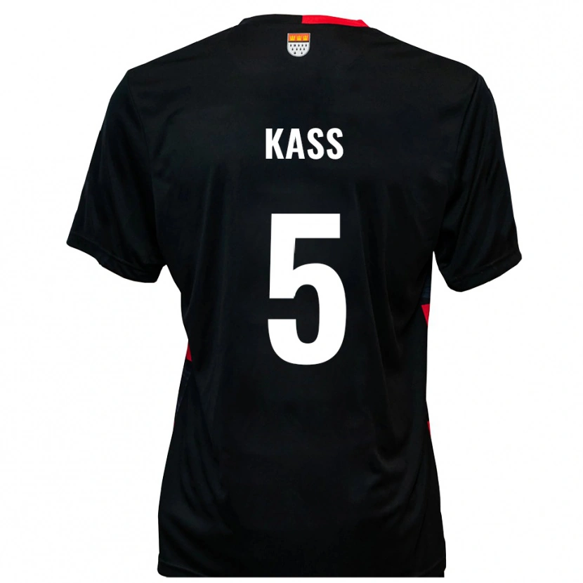 Danxen Hombre Camiseta Martin Kass #5 Negro Rojo 1ª Equipación 2025/26 La Camisa México