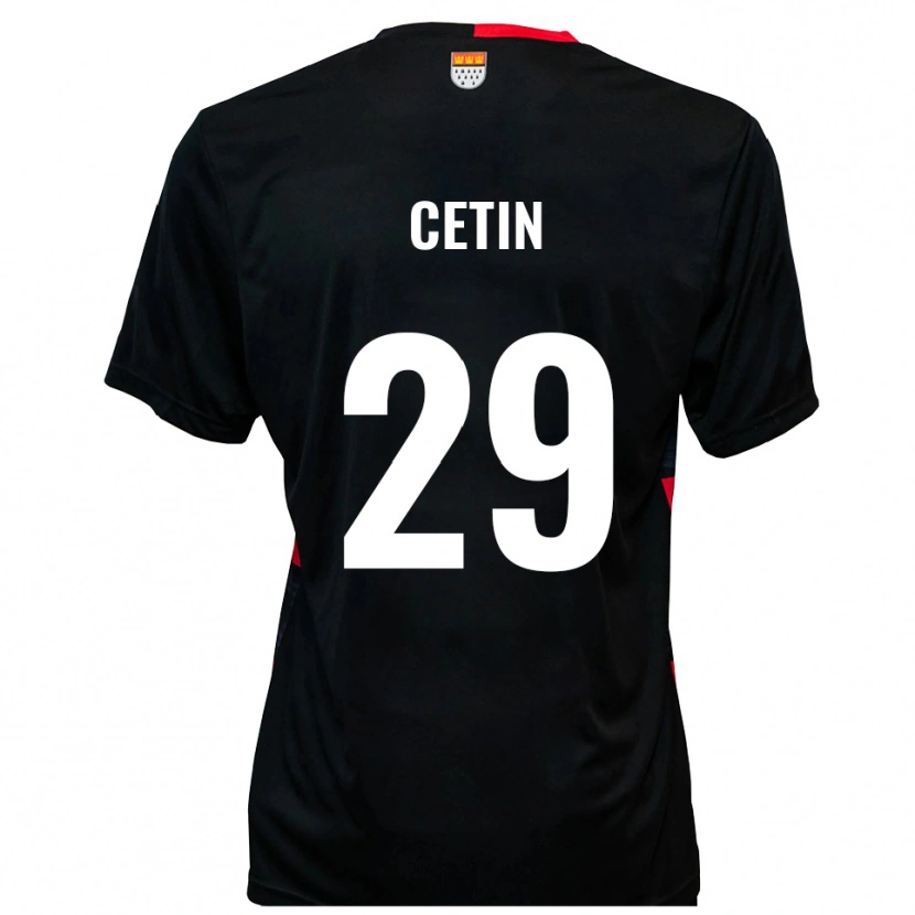 Danxen Hombre Camiseta Erkan Cetin #29 Negro Rojo 1ª Equipación 2025/26 La Camisa México
