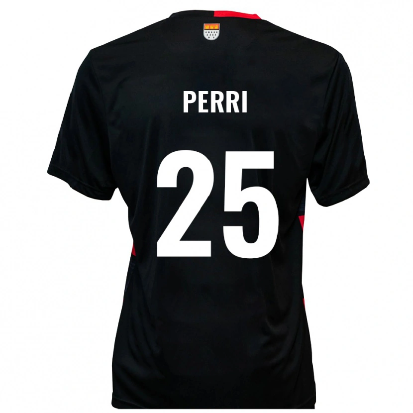 Danxen Hombre Camiseta Diego Perri #25 Negro Rojo 1ª Equipación 2025/26 La Camisa México