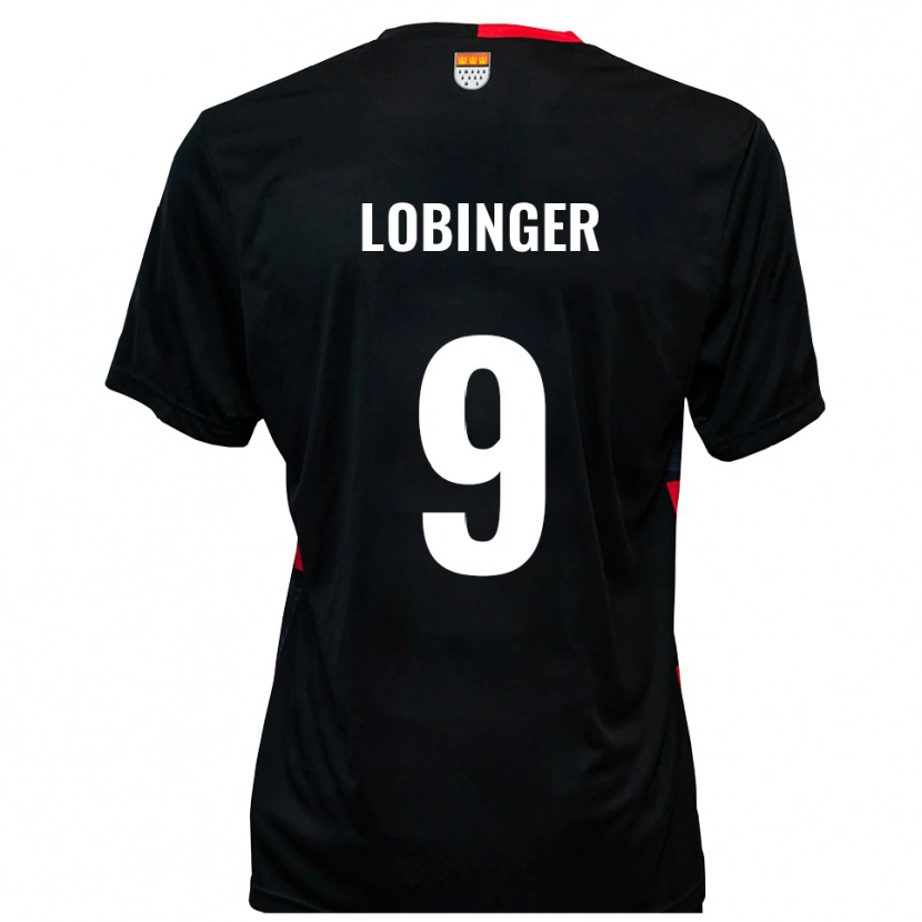 Danxen Hombre Camiseta Lex-Tyger Lobinger #9 Negro Rojo 1ª Equipación 2025/26 La Camisa México