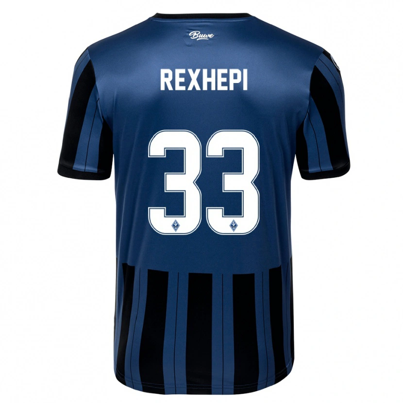 Danxen Hombre Camiseta Arlind Rexhepi #33 Azul Gris Negro 1ª Equipación 2025/26 La Camisa México