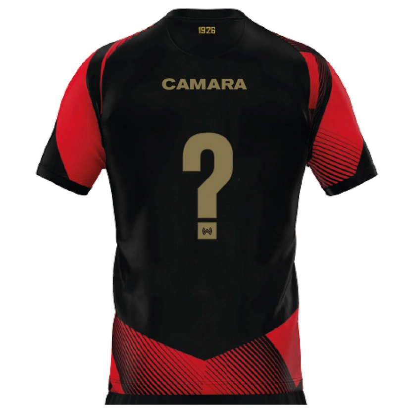 Danxen Hombre Camiseta Yaya Camara #0 Negro Rojo 1ª Equipación 2025/26 La Camisa México