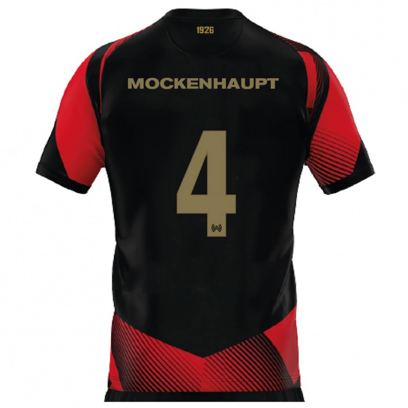 Danxen Hombre Camiseta Sascha Mockenhaupt #4 Negro Rojo 1ª Equipación 2025/26 La Camisa México