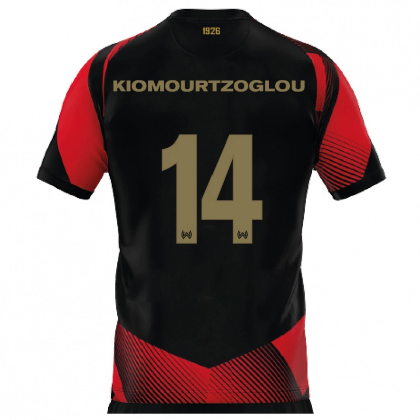 Danxen Hombre Camiseta Orestis Kiomourtzoglou #14 Negro Rojo 1ª Equipación 2025/26 La Camisa México