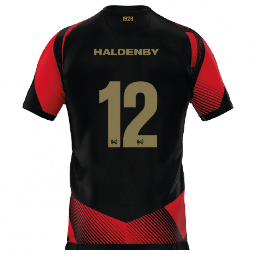 Danxen Hombre Camiseta Ben Haldenby #12 Negro Rojo 1ª Equipación 2025/26 La Camisa México
