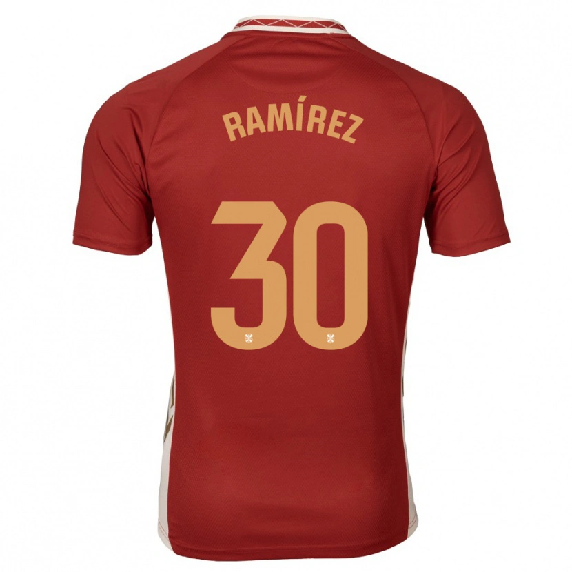 Danxen Hombre Camiseta Álex Ramírez #30 Borgoña Dorado 2ª Equipación 2025/26 La Camisa México