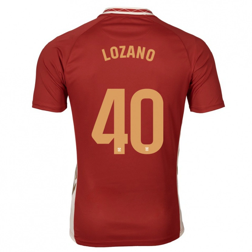 Danxen Hombre Camiseta Gabriel Lozano #40 Borgoña Dorado 2ª Equipación 2025/26 La Camisa México