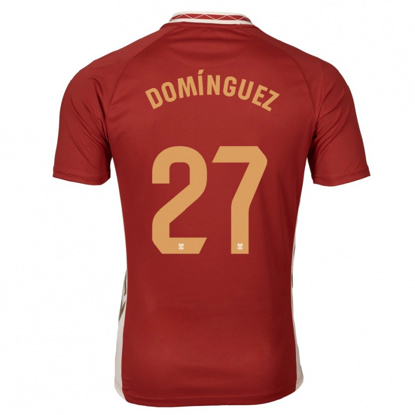 Danxen Hombre Camiseta Carlos Domínguez #27 Borgoña Dorado 2ª Equipación 2025/26 La Camisa México