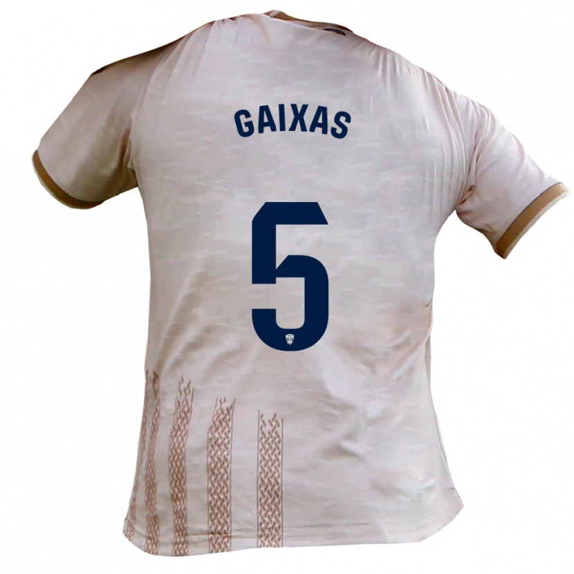Danxen Hombre Camiseta Arnau Gaixas #5 Blanquecino Marrón 2ª Equipación 2025/26 La Camisa México