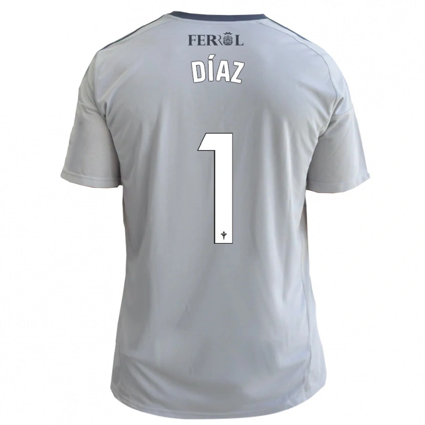 Danxen Hombre Camiseta Lucas Díaz #1 Gris Plata 2ª Equipación 2025/26 La Camisa México