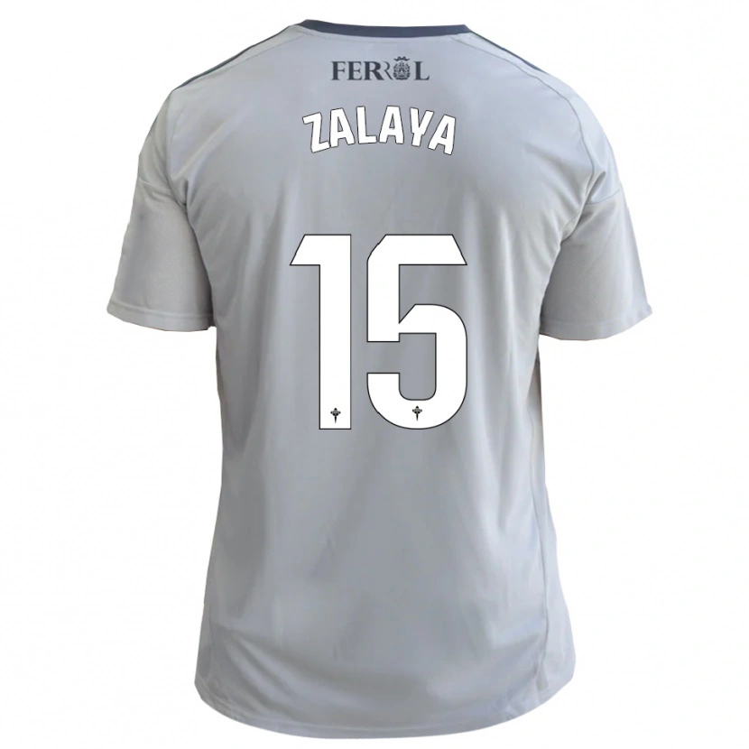Danxen Hombre Camiseta Álex Zalaya #15 Gris Plata 2ª Equipación 2025/26 La Camisa México
