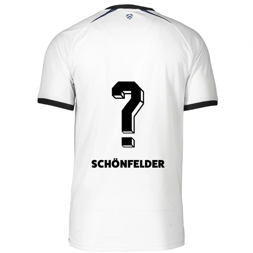 Danxen Hombre Camiseta Tom Schönfelder #0 Blanco Negro 2ª Equipación 2025/26 La Camisa México