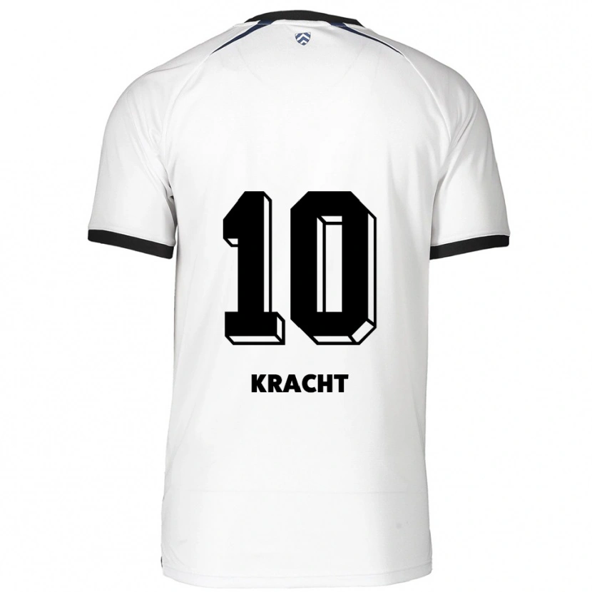 Danxen Hombre Camiseta Julien-Noah Kracht #10 Blanco Negro 2ª Equipación 2025/26 La Camisa México