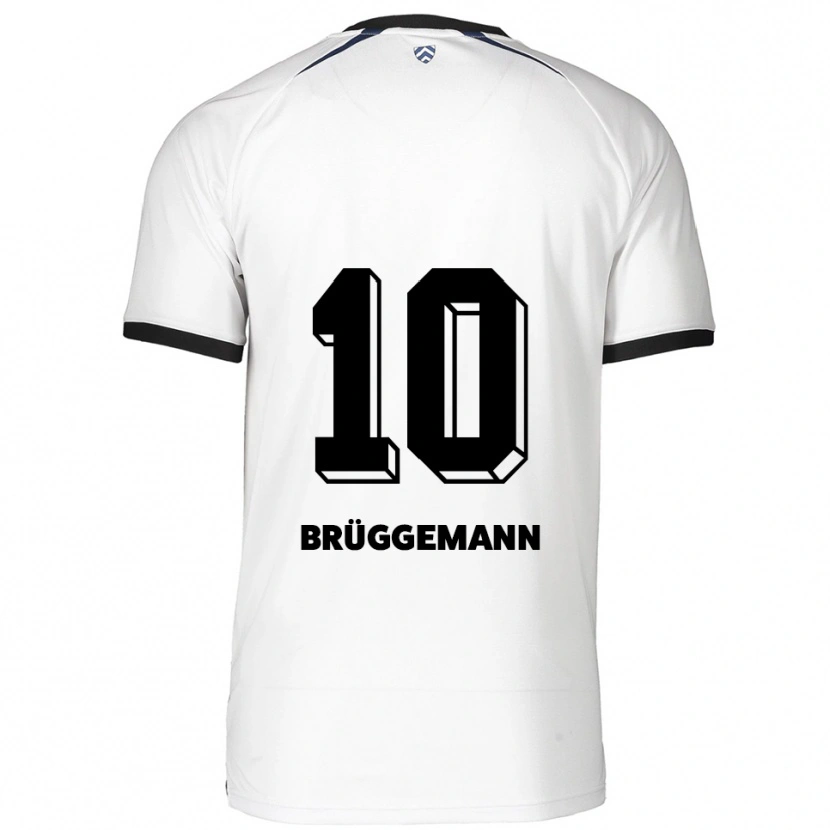 Danxen Hombre Camiseta Kim Brüggemann #10 Blanco Negro 2ª Equipación 2025/26 La Camisa México