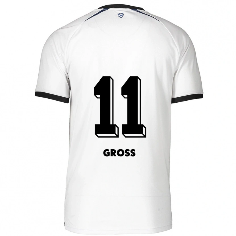 Danxen Hombre Camiseta Danny Gross #11 Blanco Negro 2ª Equipación 2025/26 La Camisa México