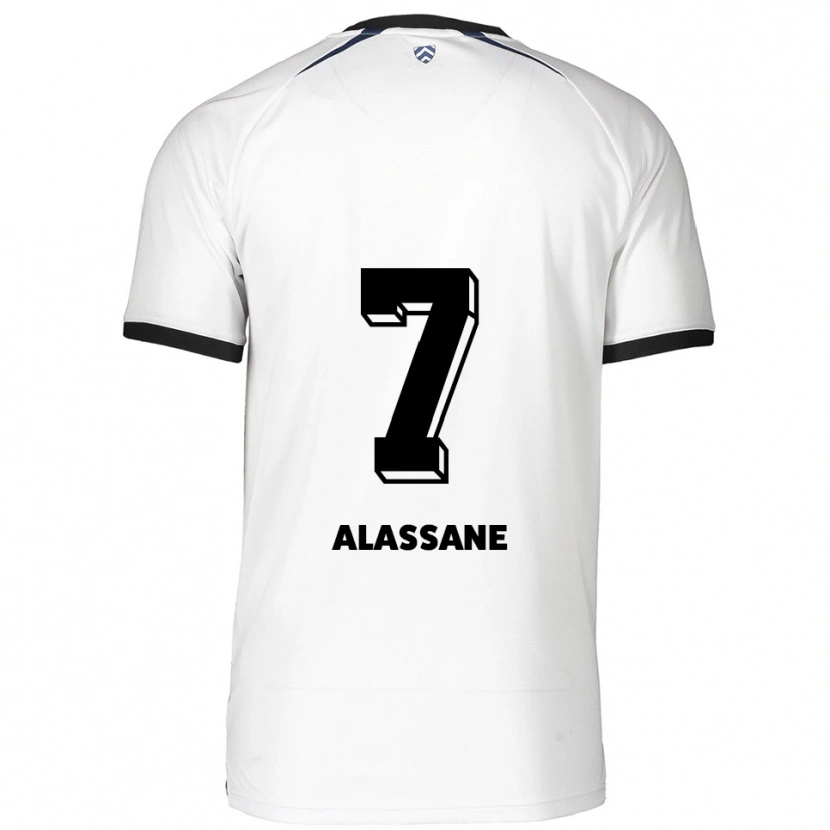 Danxen Hombre Camiseta Latif-Bilal Alassane #7 Blanco Negro 2ª Equipación 2025/26 La Camisa México