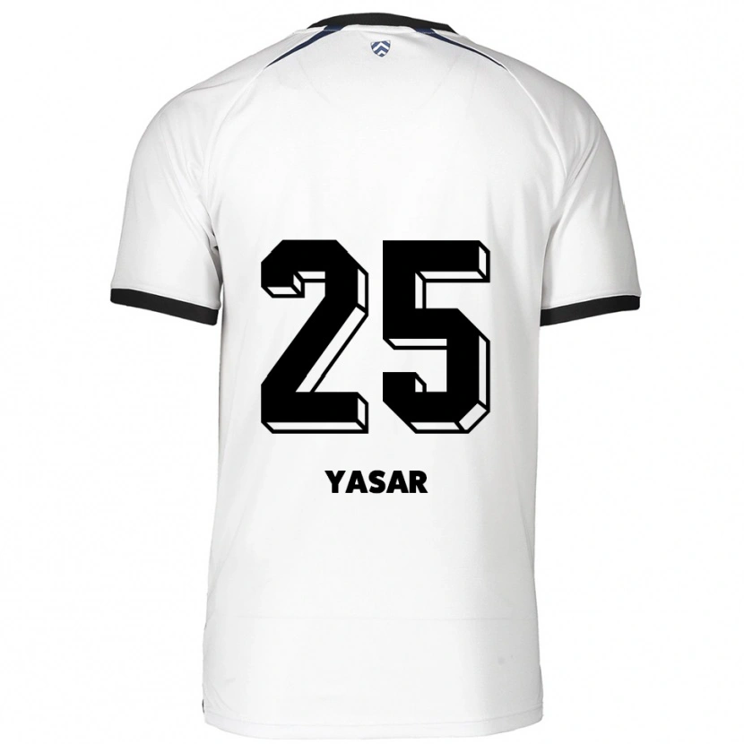 Danxen Hombre Camiseta Eyyüb Yasar #25 Blanco Negro 2ª Equipación 2025/26 La Camisa México