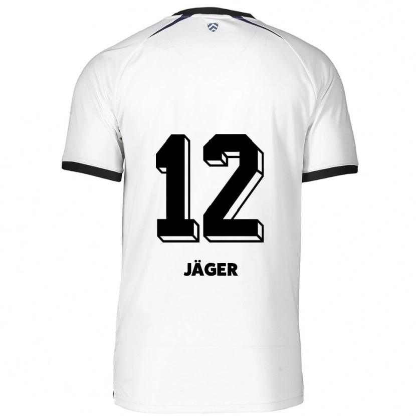 Danxen Hombre Camiseta Mino Jäger #12 Blanco Negro 2ª Equipación 2025/26 La Camisa México