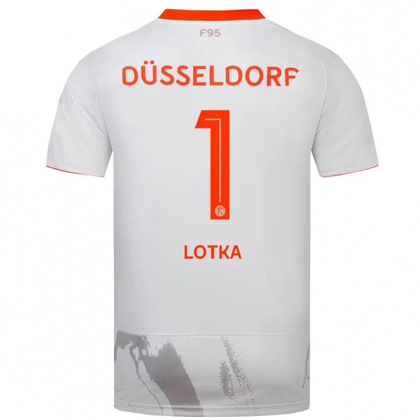 Danxen Hombre Camiseta Marcel Lotka #1 Blanco Naranja 2ª Equipación 2025/26 La Camisa México