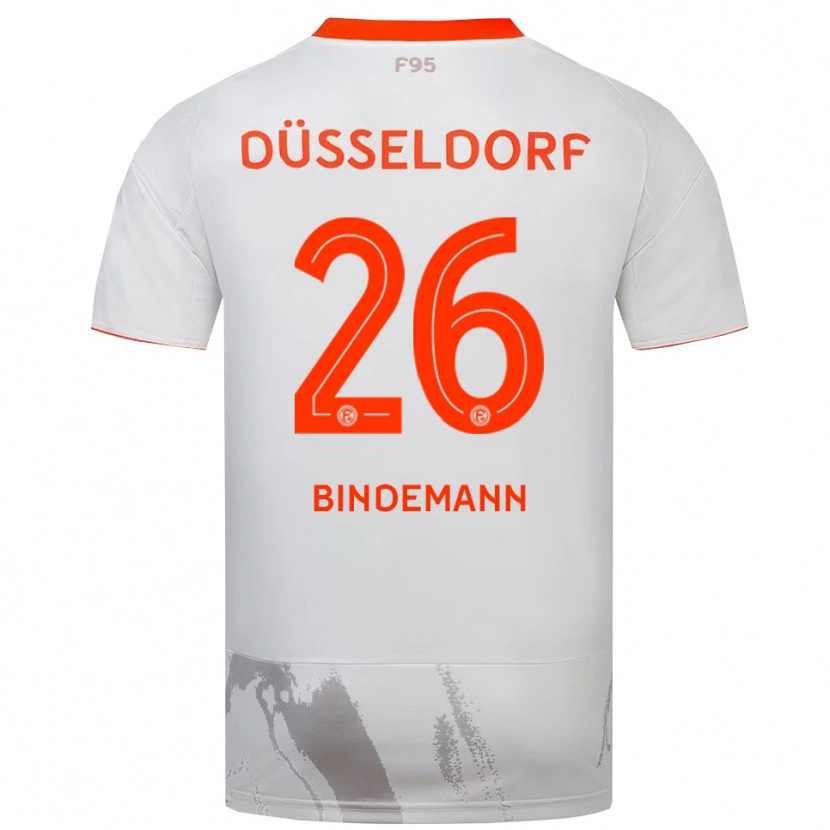 Danxen Hombre Camiseta Deniz Bindemann #26 Blanco Naranja 2ª Equipación 2025/26 La Camisa México