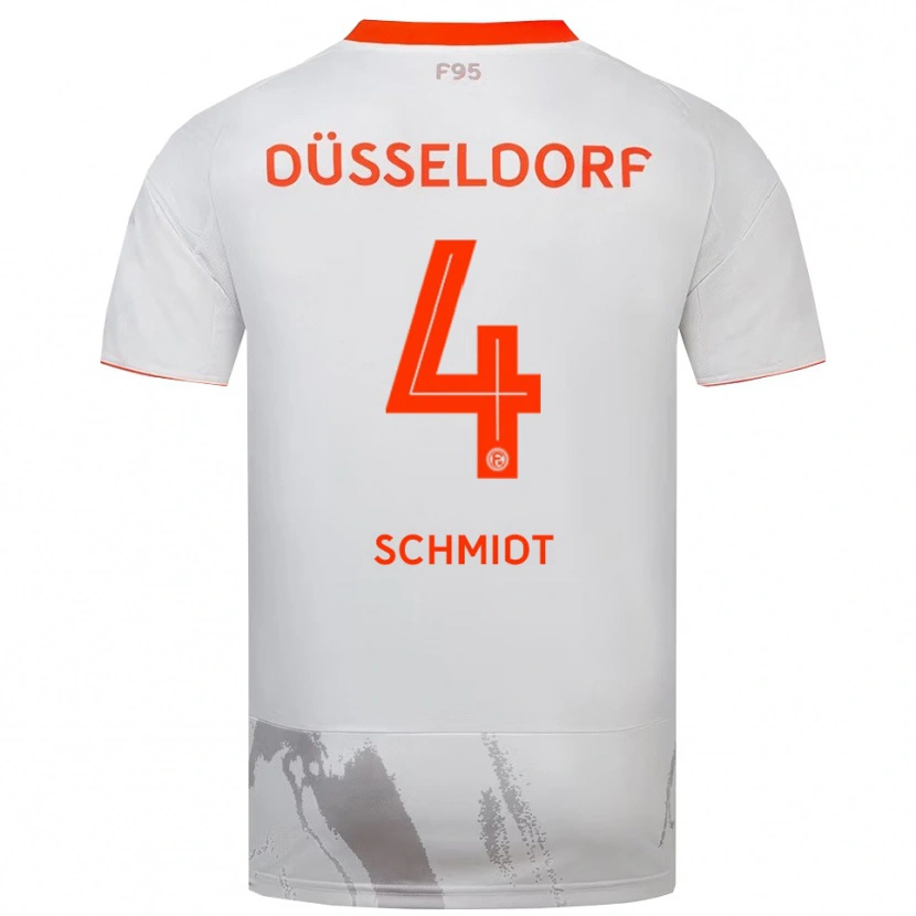 Danxen Hombre Camiseta Kenneth Schmidt #4 Blanco Naranja 2ª Equipación 2025/26 La Camisa México