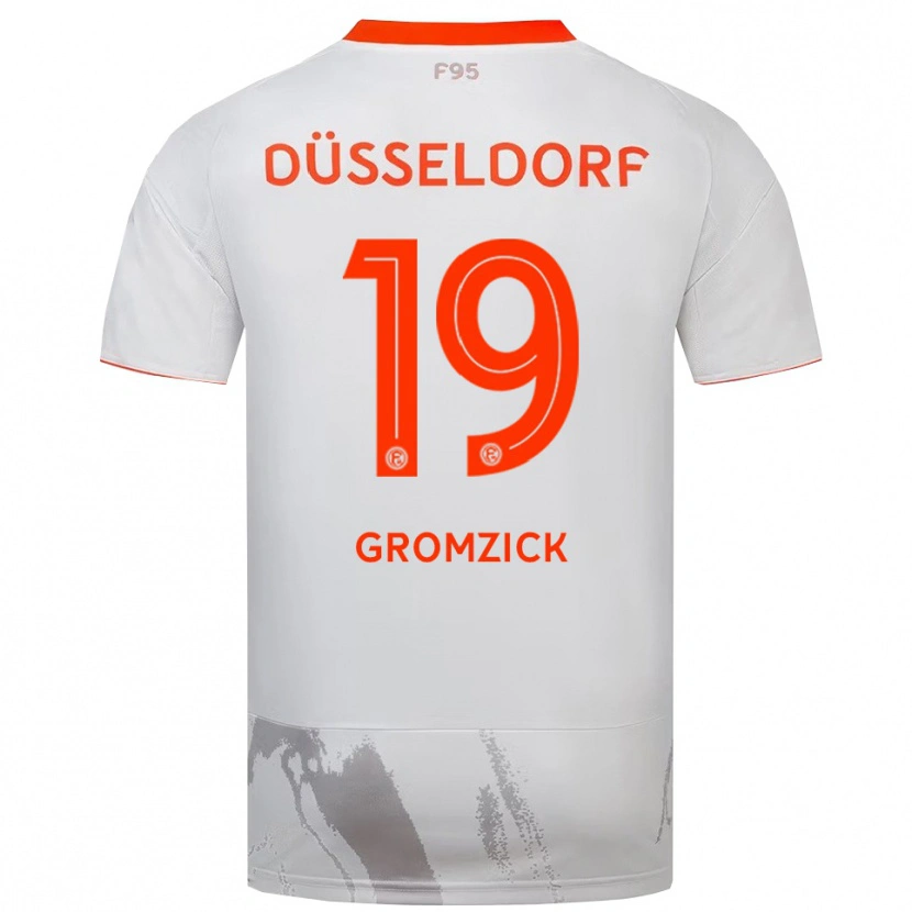 Danxen Hombre Camiseta Finn Gromzick #19 Blanco Naranja 2ª Equipación 2025/26 La Camisa México