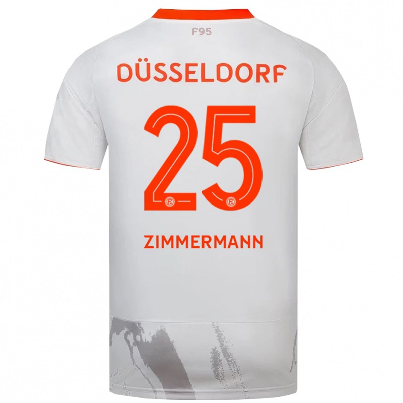 Danxen Hombre Camiseta Matthias Zimmermann #25 Blanco Naranja 2ª Equipación 2025/26 La Camisa México