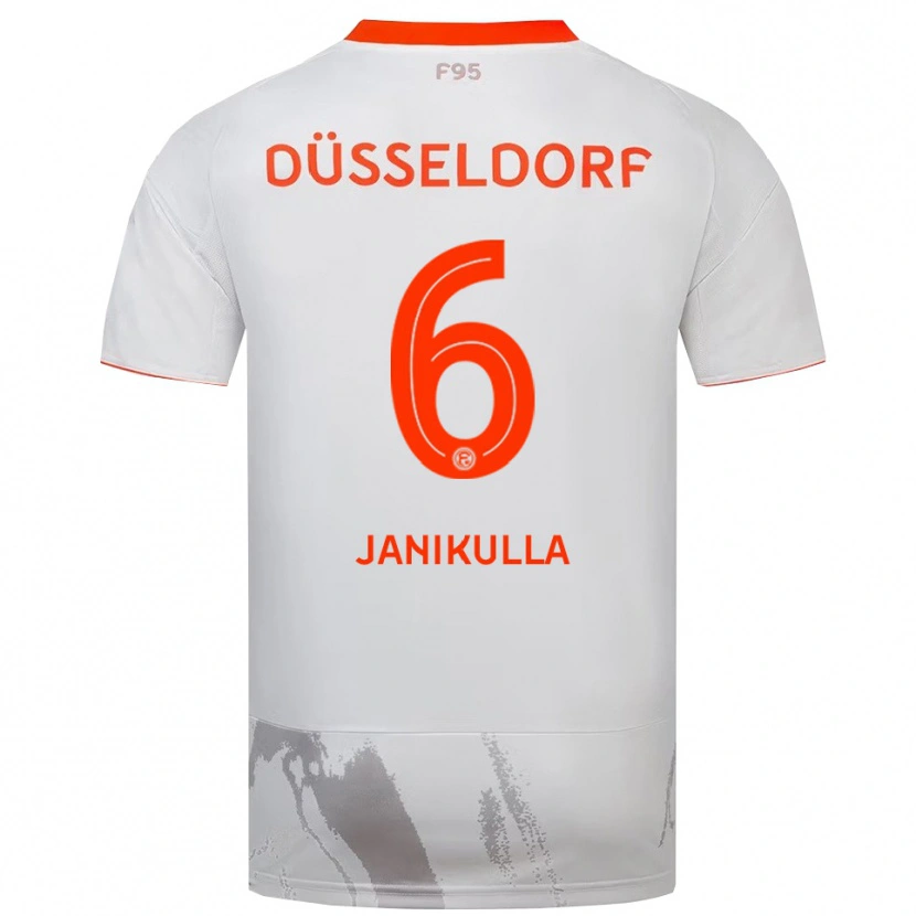 Danxen Hombre Camiseta Julius Janikulla #6 Blanco Naranja 2ª Equipación 2025/26 La Camisa México