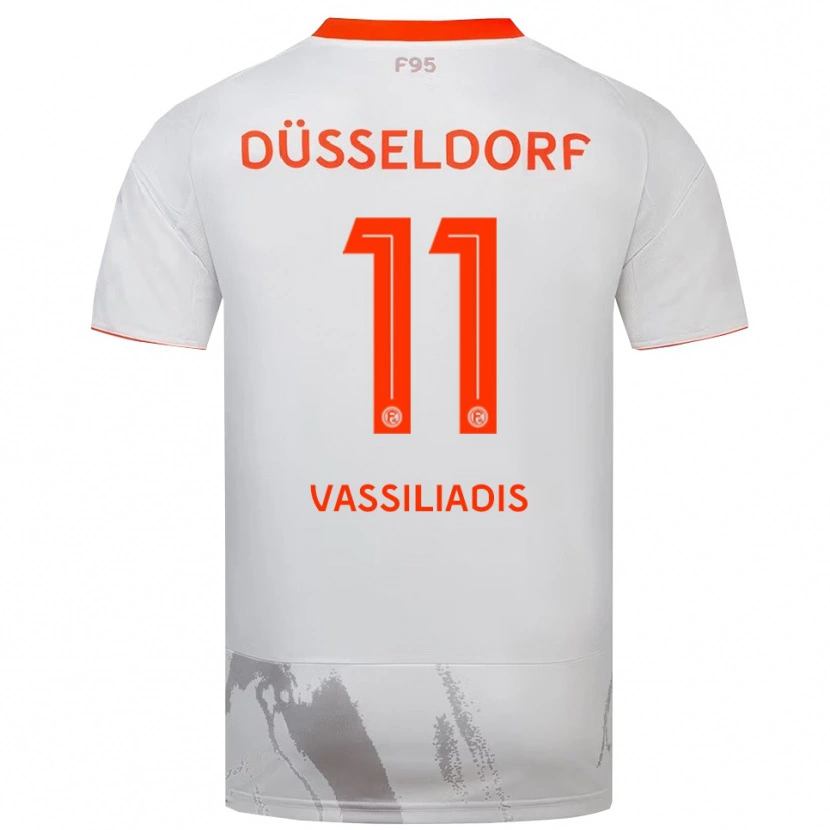 Danxen Hombre Camiseta Leonidas Vassiliadis #11 Blanco Naranja 2ª Equipación 2025/26 La Camisa México