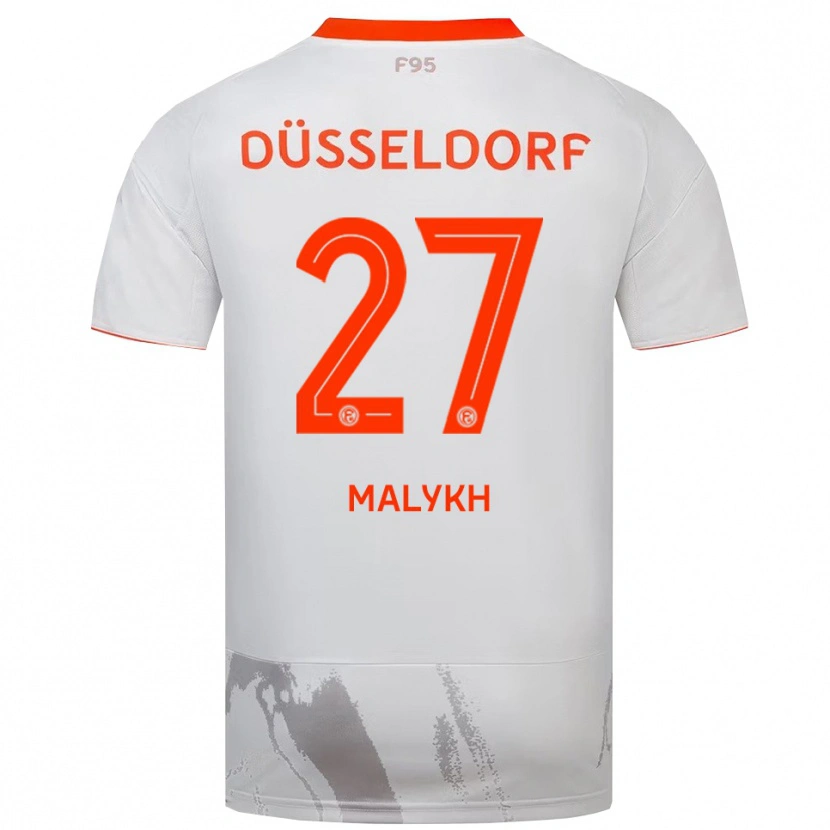 Danxen Hombre Camiseta Tymofiy Malykh #27 Blanco Naranja 2ª Equipación 2025/26 La Camisa México