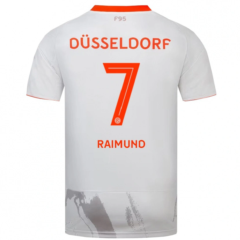 Danxen Hombre Camiseta Luca Raimund #7 Blanco Naranja 2ª Equipación 2025/26 La Camisa México