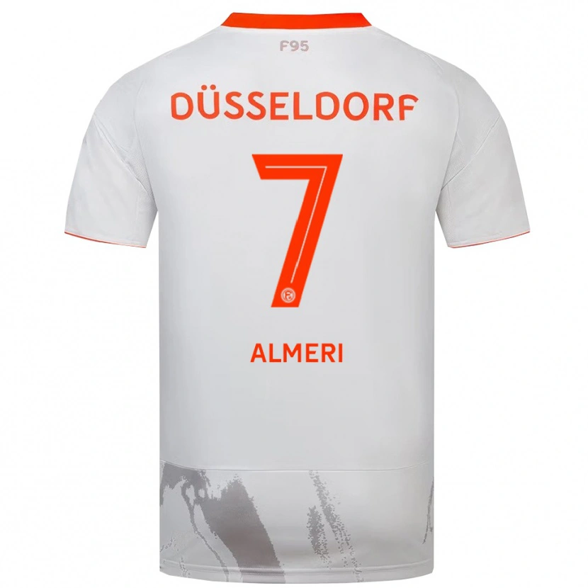 Danxen Hombre Camiseta Majd Almeri #7 Blanco Naranja 2ª Equipación 2025/26 La Camisa México