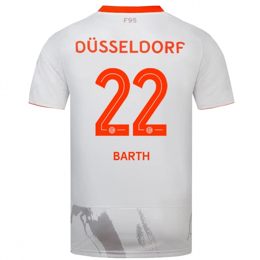 Danxen Hombre Camiseta Tom Barth #22 Blanco Naranja 2ª Equipación 2025/26 La Camisa México