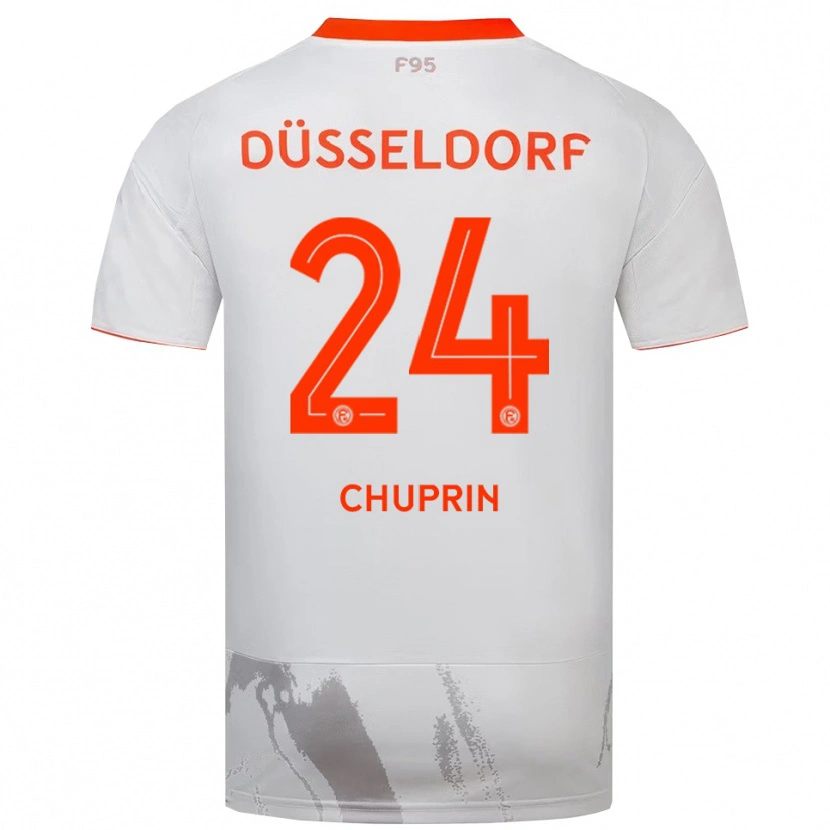 Danxen Hombre Camiseta Ivan Chuprin #24 Blanco Naranja 2ª Equipación 2025/26 La Camisa México