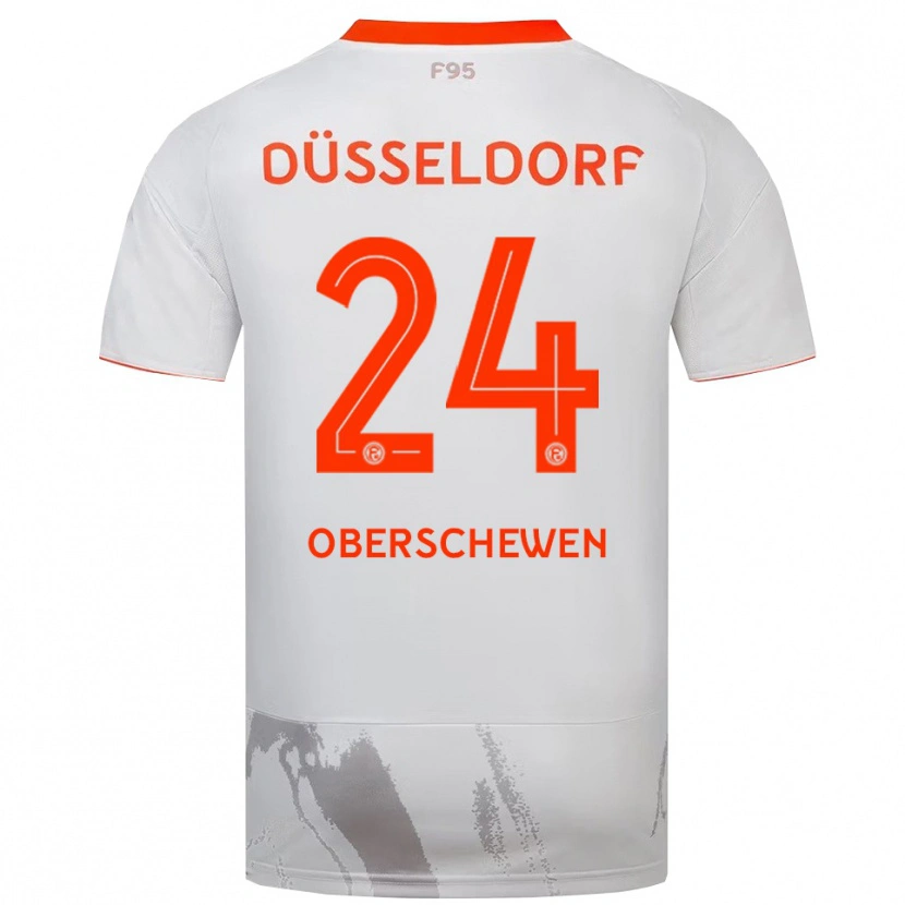 Danxen Hombre Camiseta Elias Oberschewen #24 Blanco Naranja 2ª Equipación 2025/26 La Camisa México