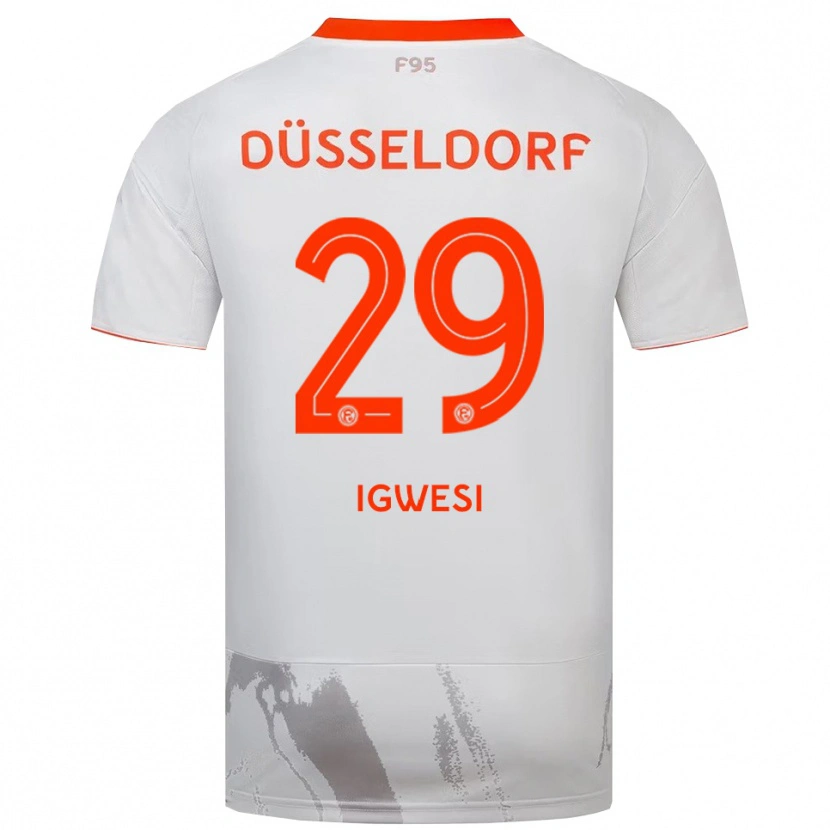 Danxen Hombre Camiseta Tyrese Igwesi #29 Blanco Naranja 2ª Equipación 2025/26 La Camisa México
