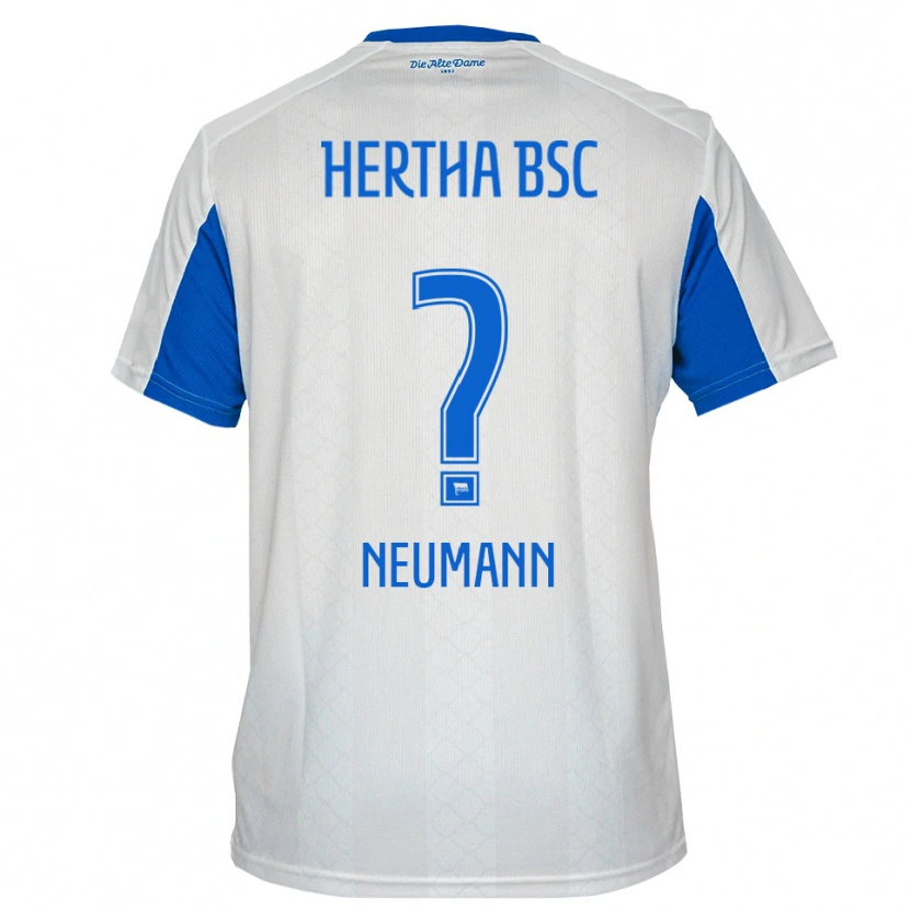 Danxen Hombre Camiseta Dian Neumann #0 Blanco Azul 2ª Equipación 2025/26 La Camisa México