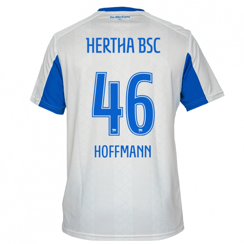 Danxen Hombre Camiseta Tim Hoffmann #46 Blanco Azul 2ª Equipación 2025/26 La Camisa México