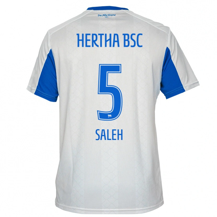 Danxen Hombre Camiseta Ibrahim Saleh #5 Blanco Azul 2ª Equipación 2025/26 La Camisa México