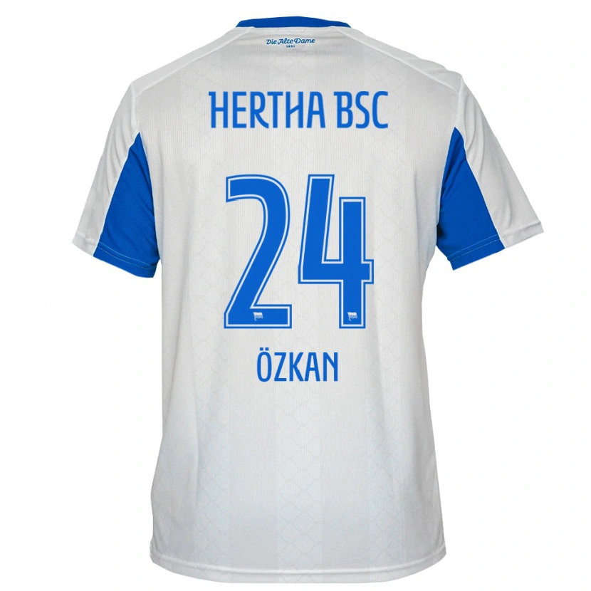 Danxen Hombre Camiseta Muhammed Özkan #24 Blanco Azul 2ª Equipación 2025/26 La Camisa México