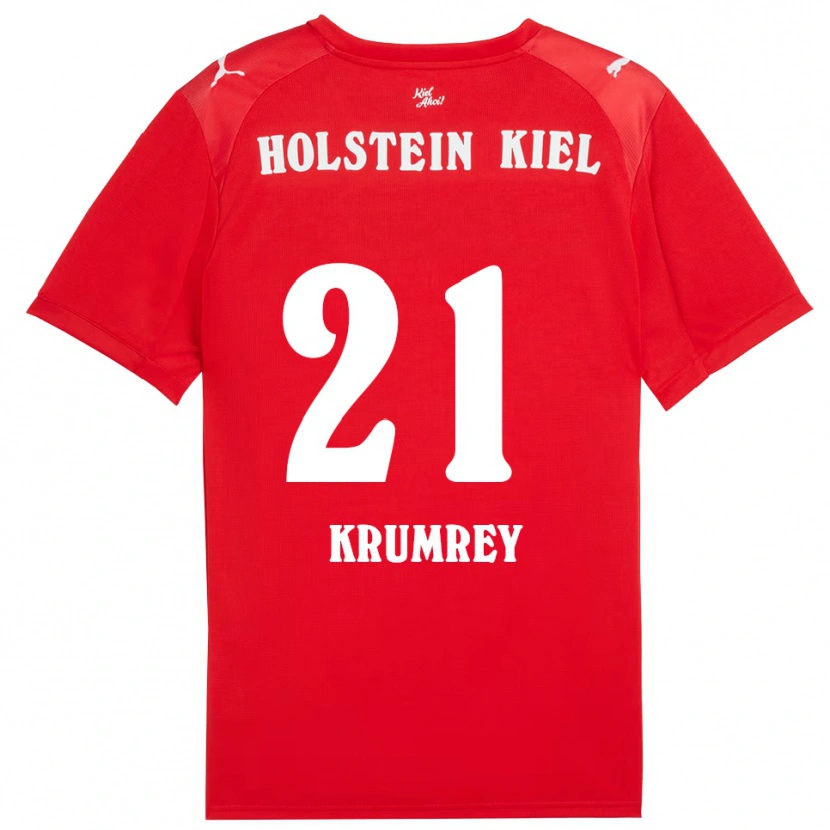 Danxen Hombre Camiseta Jonas Krumrey #21 Rojo Azul 2ª Equipación 2025/26 La Camisa México