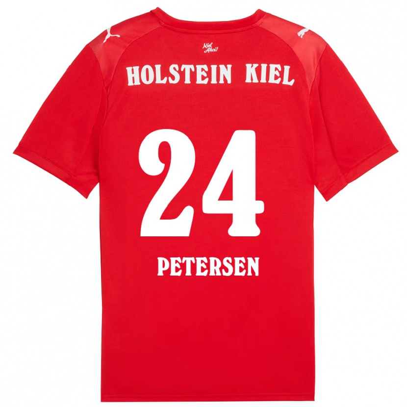 Danxen Hombre Camiseta Malte Petersen #24 Rojo Azul 2ª Equipación 2025/26 La Camisa México