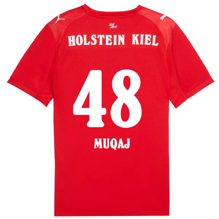 Danxen Hombre Camiseta Hamza Muqaj #48 Rojo Azul 2ª Equipación 2025/26 La Camisa México