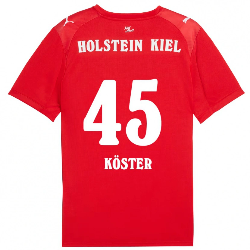 Danxen Hombre Camiseta Louis Köster #45 Rojo Azul 2ª Equipación 2025/26 La Camisa México