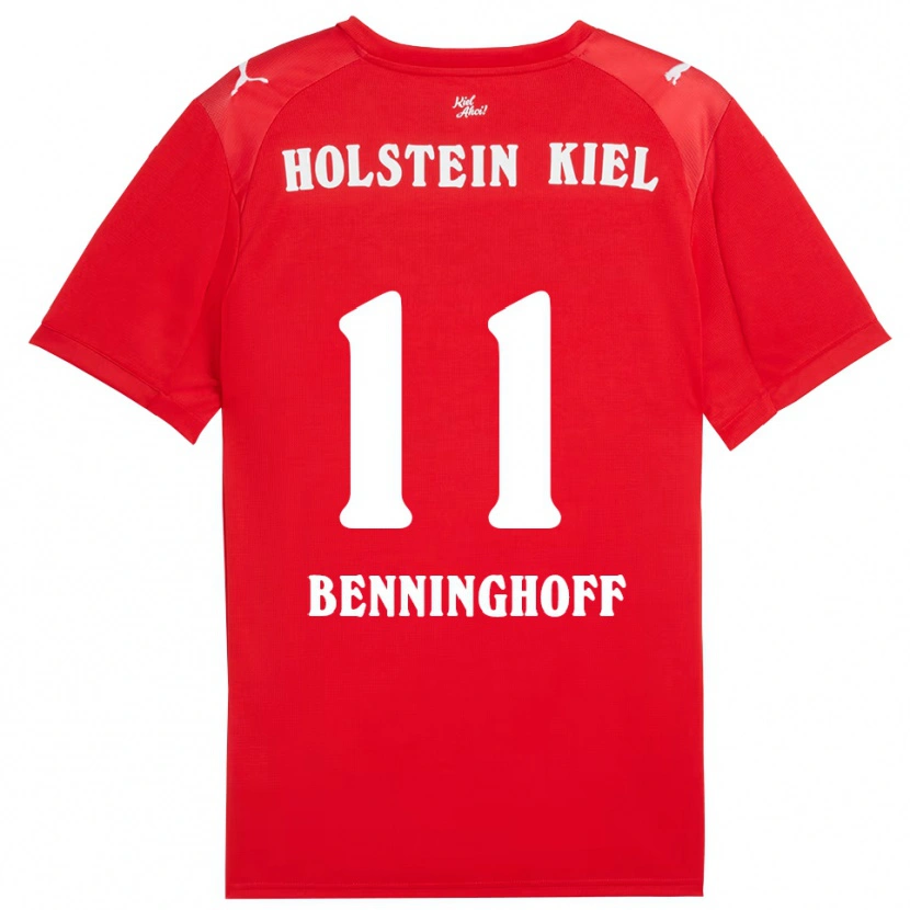 Danxen Hombre Camiseta Finn Benninghoff #11 Rojo Azul 2ª Equipación 2025/26 La Camisa México