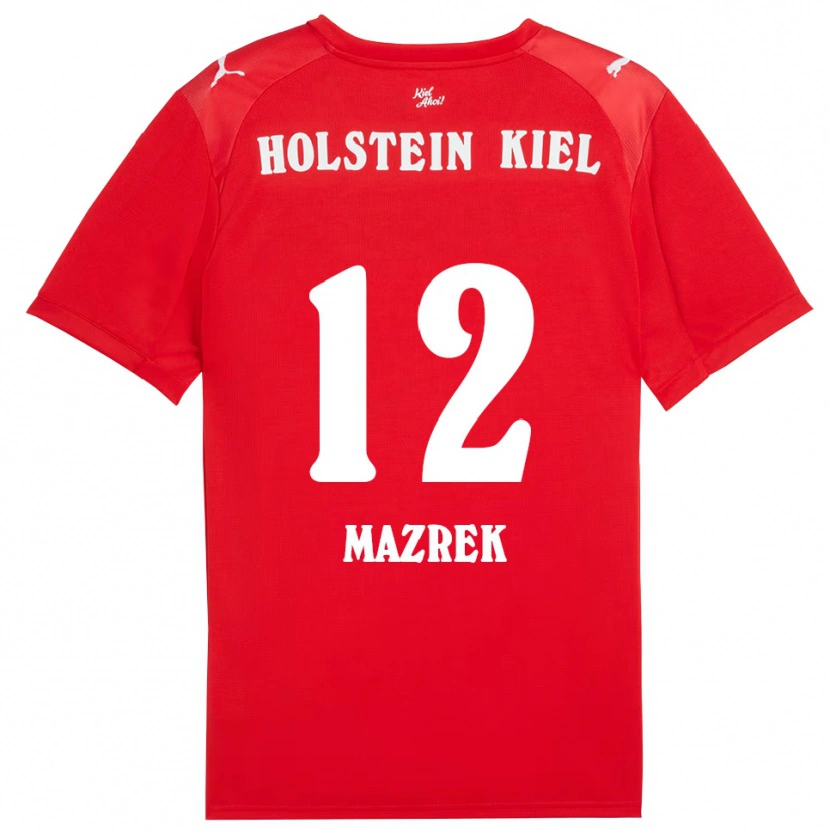 Danxen Hombre Camiseta Enis Mazrek #12 Rojo Azul 2ª Equipación 2025/26 La Camisa México