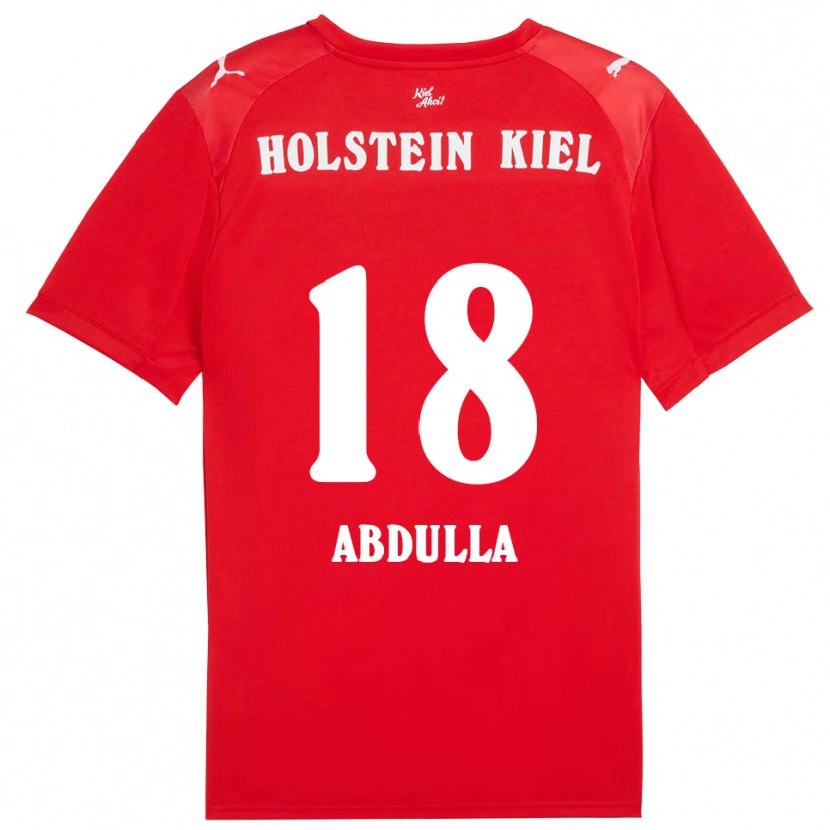 Danxen Hombre Camiseta Ali Abdulla #18 Rojo Azul 2ª Equipación 2025/26 La Camisa México