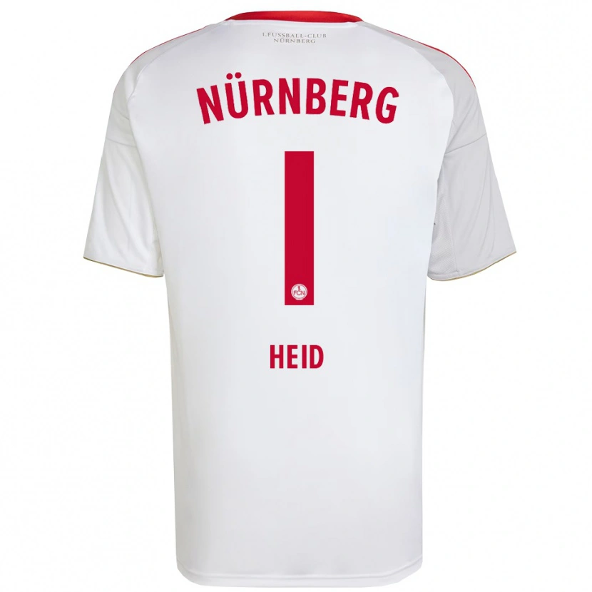 Danxen Hombre Camiseta Noah Heid #1 Blanco Rojo 2ª Equipación 2025/26 La Camisa México