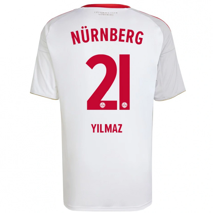 Danxen Hombre Camiseta Berkay Yilmaz #21 Blanco Rojo 2ª Equipación 2025/26 La Camisa México