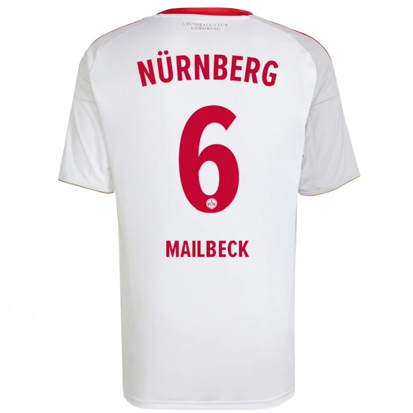 Danxen Hombre Camiseta Alina Mailbeck #6 Blanco Rojo 2ª Equipación 2025/26 La Camisa México
